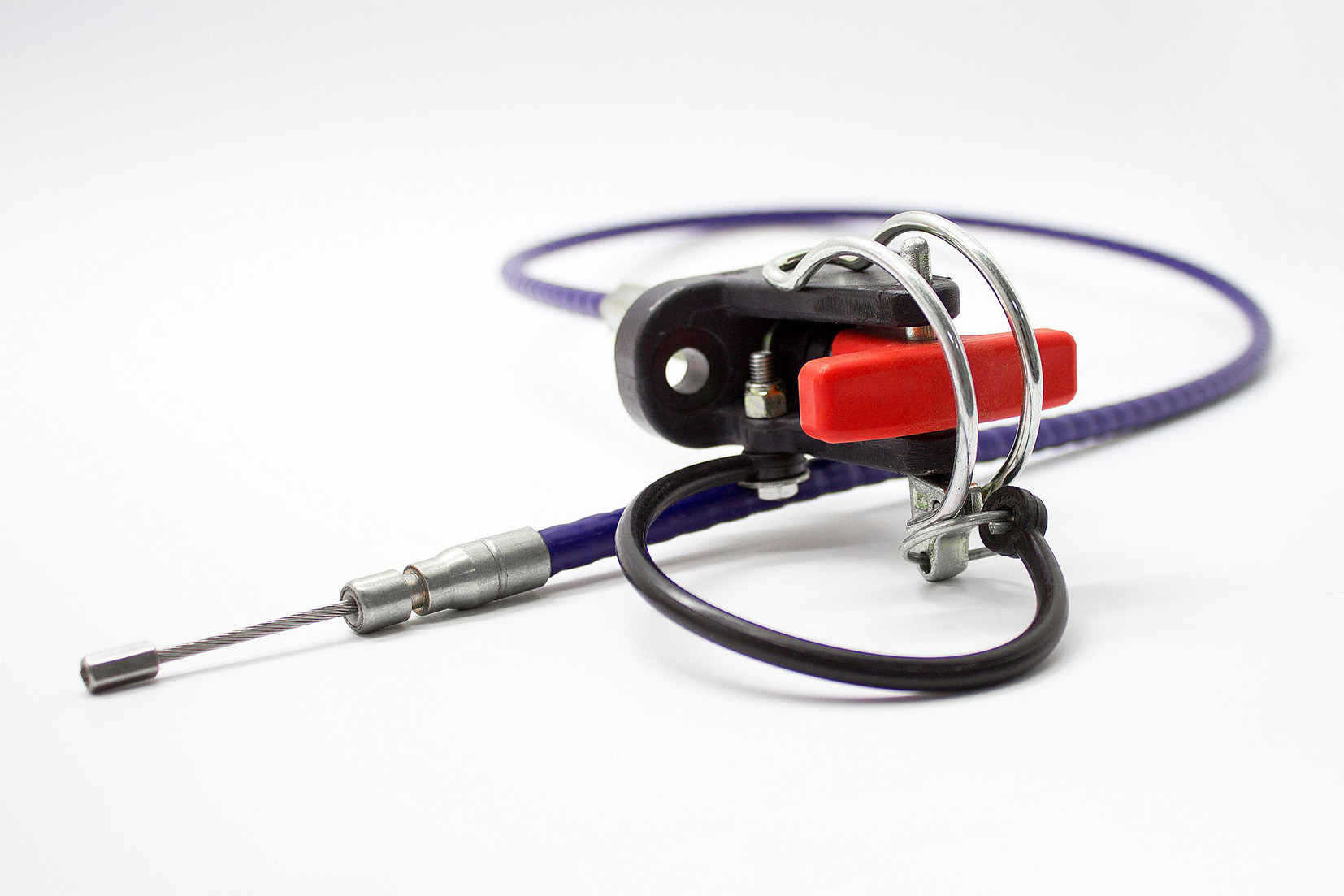 Push/pull cables with spring returns and T-handles Push/pull cables with spring returns and T-handles