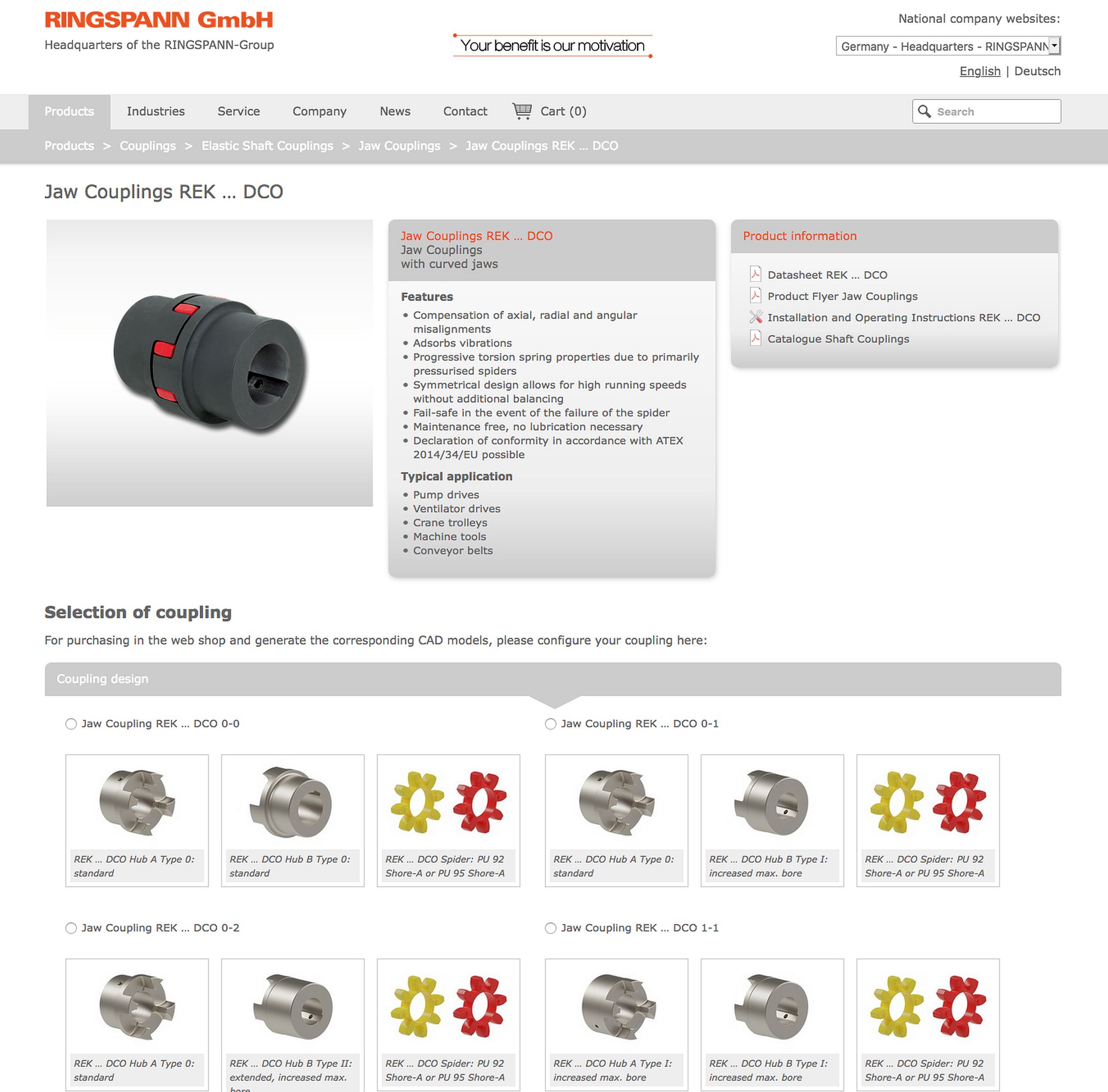 RINGSPANN shaft coupling in the webshop